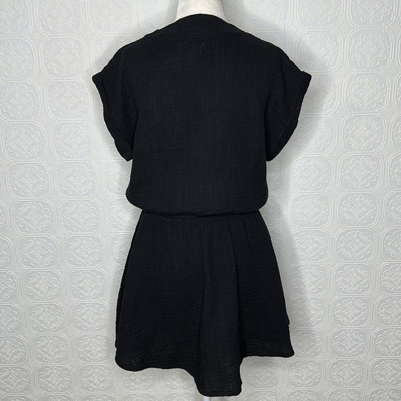 Lou & Grey | Triple Cloth V-Neck Pocket Black Dress, NWT - Picture 8 of 15